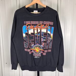 Dale Earnhardt 7 Time Winston Cup Champion NASCAR 1995 Large Crewneck
